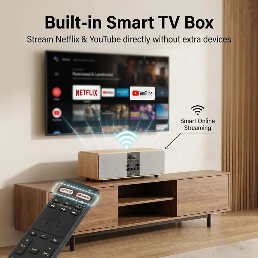 MUZEE M10 Système Home Cinéma & Karaoké Tout-en-Un